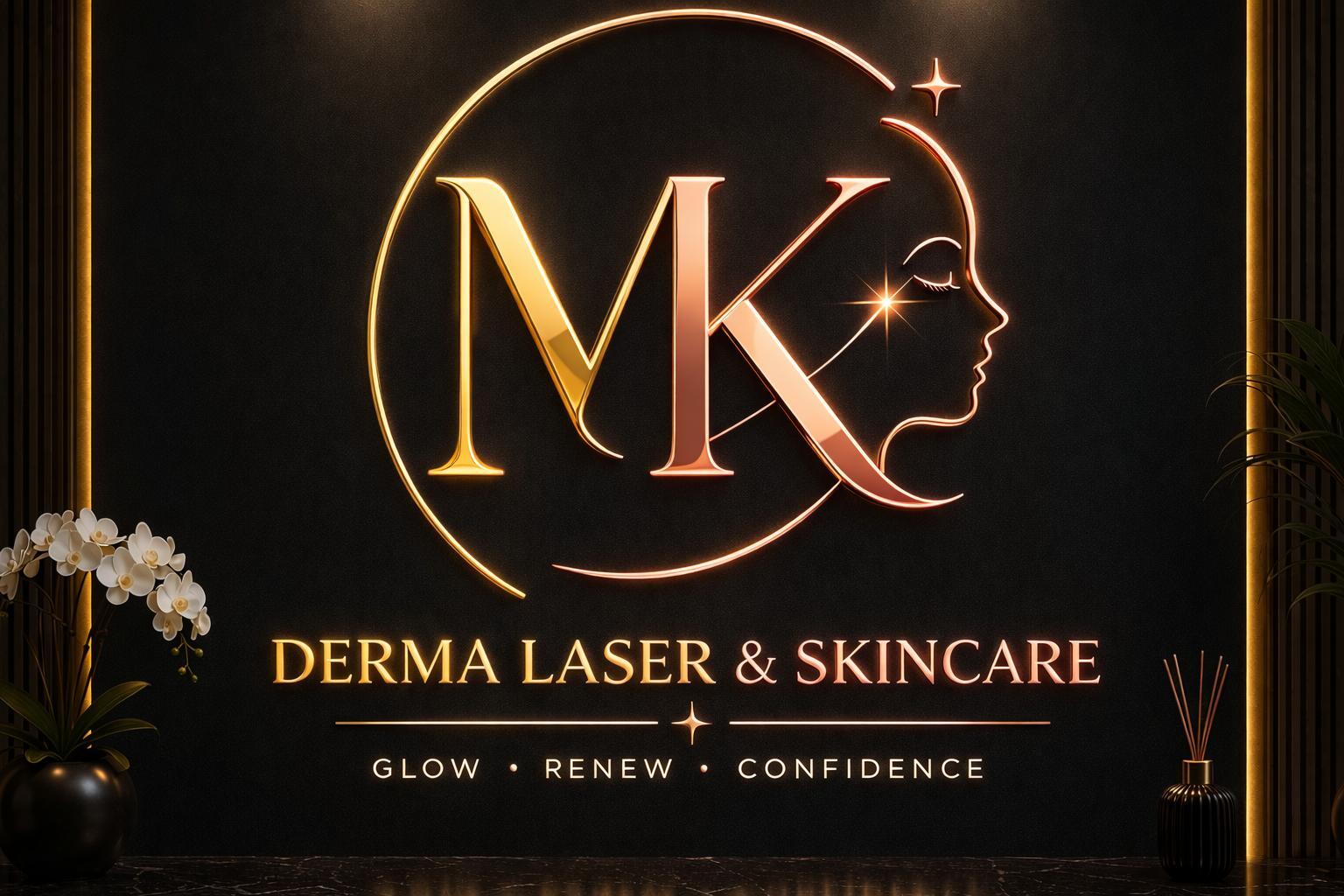 MK Derma Laser & Skincare branding